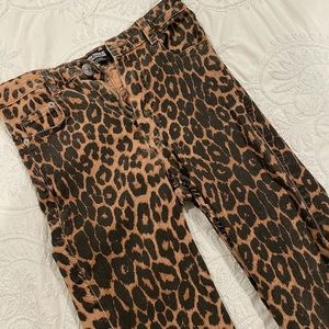 Zara cheetah jeans